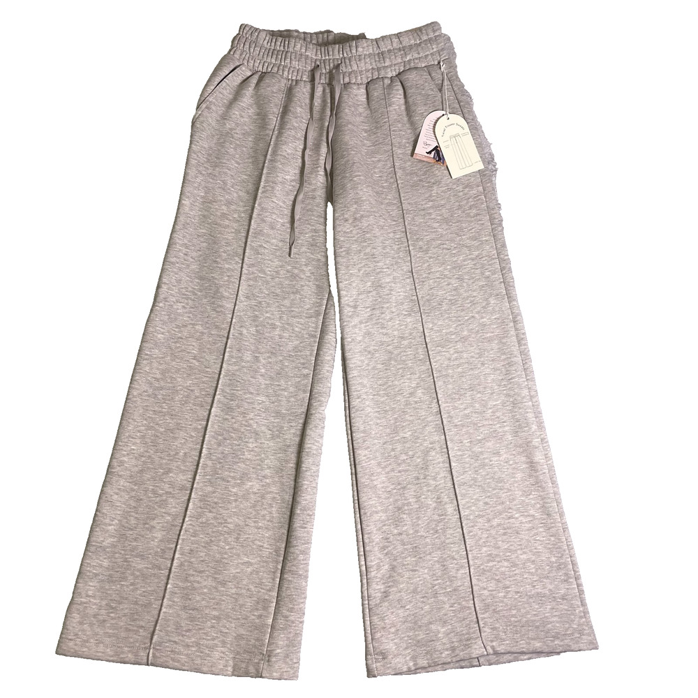 NWT Blogilates Travel Trouser Sweatpants Womens M High Rise Wide Leg Heathered